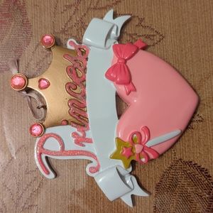 NWT Kurt Adler Personalizable Princess ornament